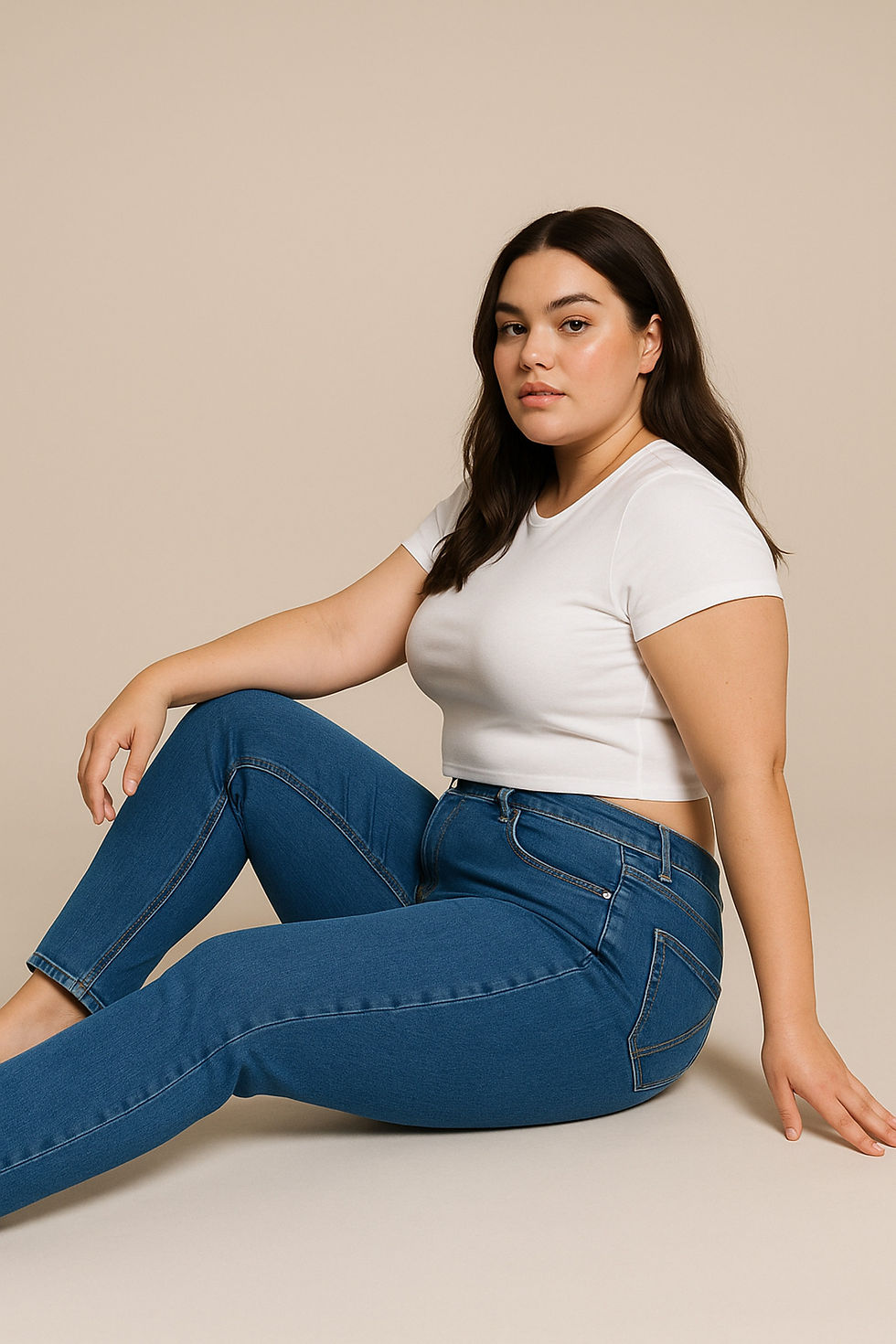 Küçük resim: Kadın Skinny Fit Mavi Kot Pantolon