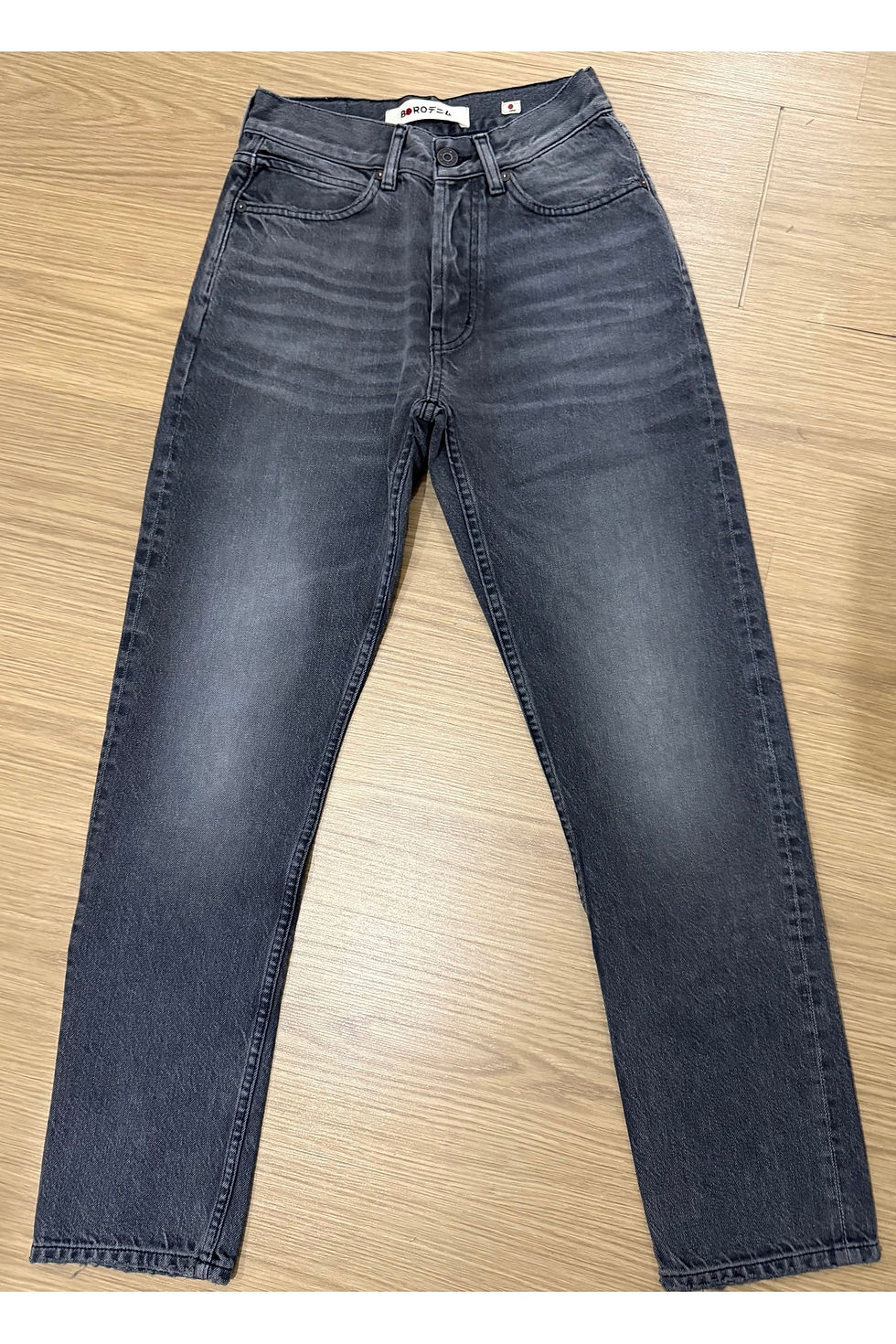 Küçük resim: Kadın Slim Tapered Fit Designer Selvedge Denim Siyah Kot Pantolon