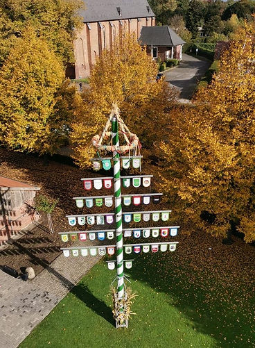 Maibaum im Herbst