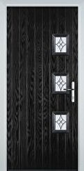 3 Square Black Composite Door Elegance.j