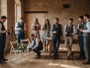 Group of wedding photographers at Staffordshire venue