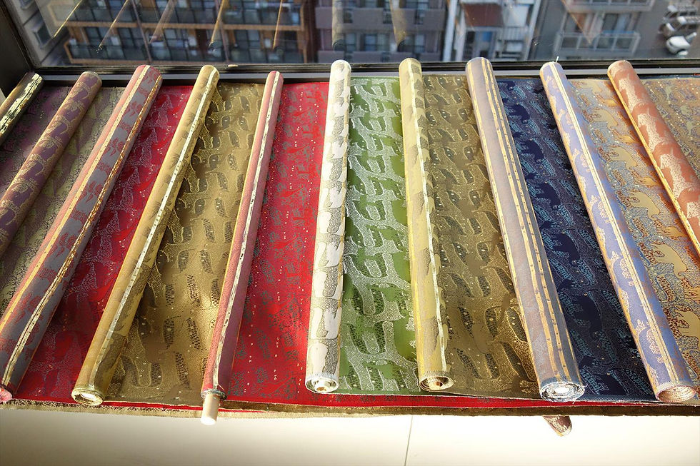Thumbnail: SILK BROCADE WITH AFRICAN MOTIFS