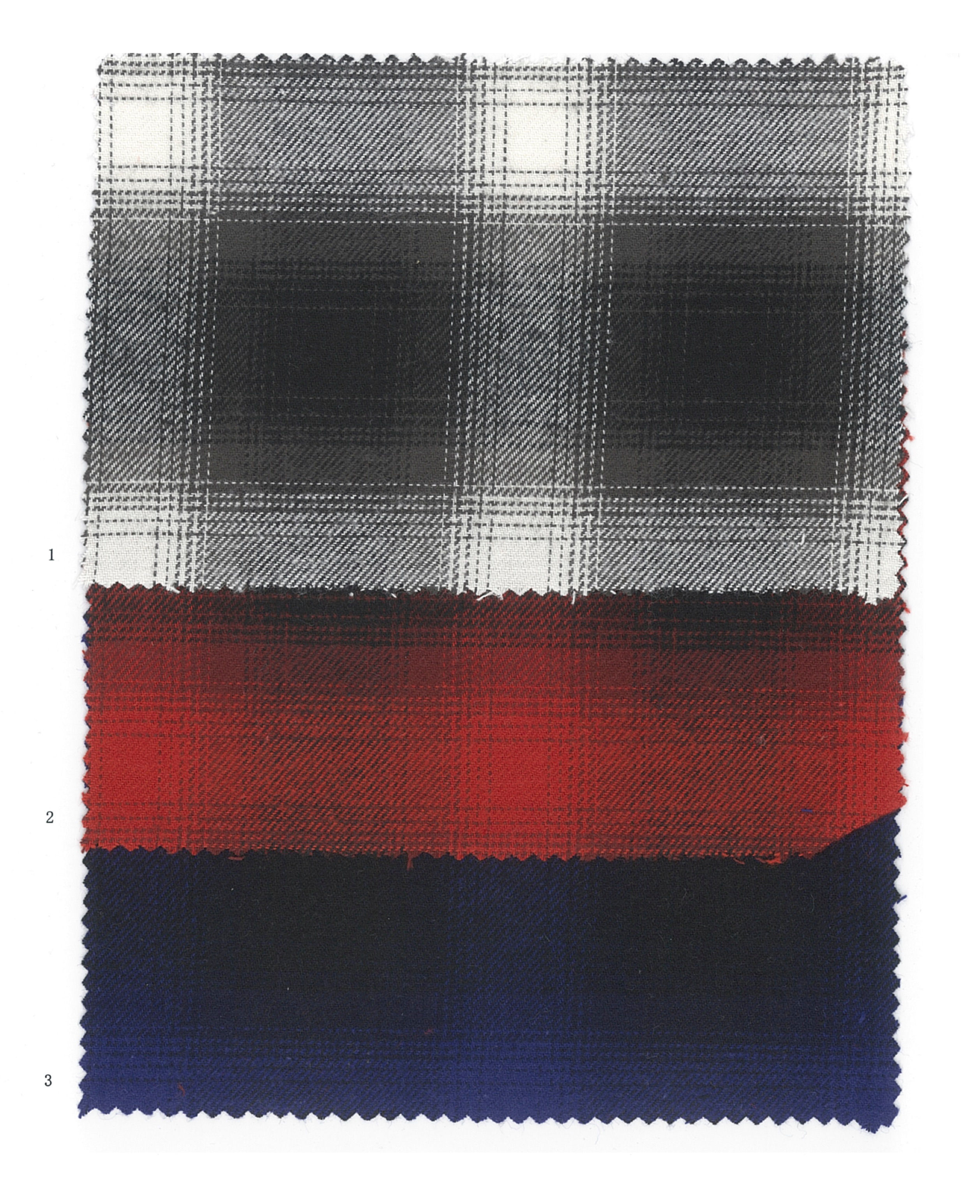 Brushed, Soft & Warm Textured, Twill w/ Ombre & Block Checks (NFSW20200006)