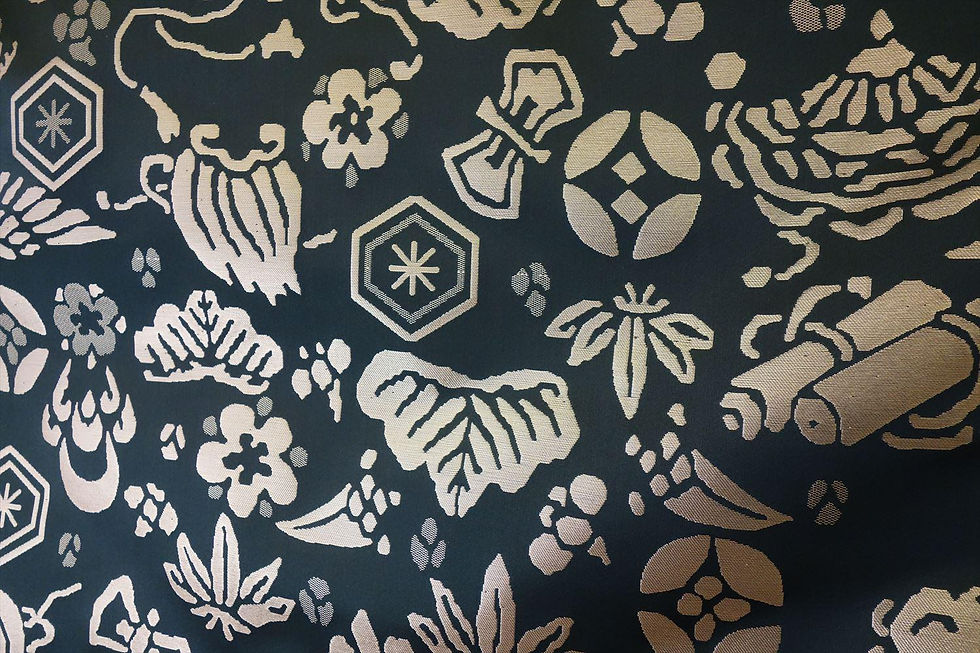 Thumbnail: TREASURE SILK BROCADE WITH AUSPICIOUS OMEN MOTIFS