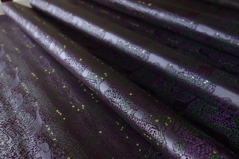 Thumbnail: SILK BROCADE WITH AFRICAN MOTIFS