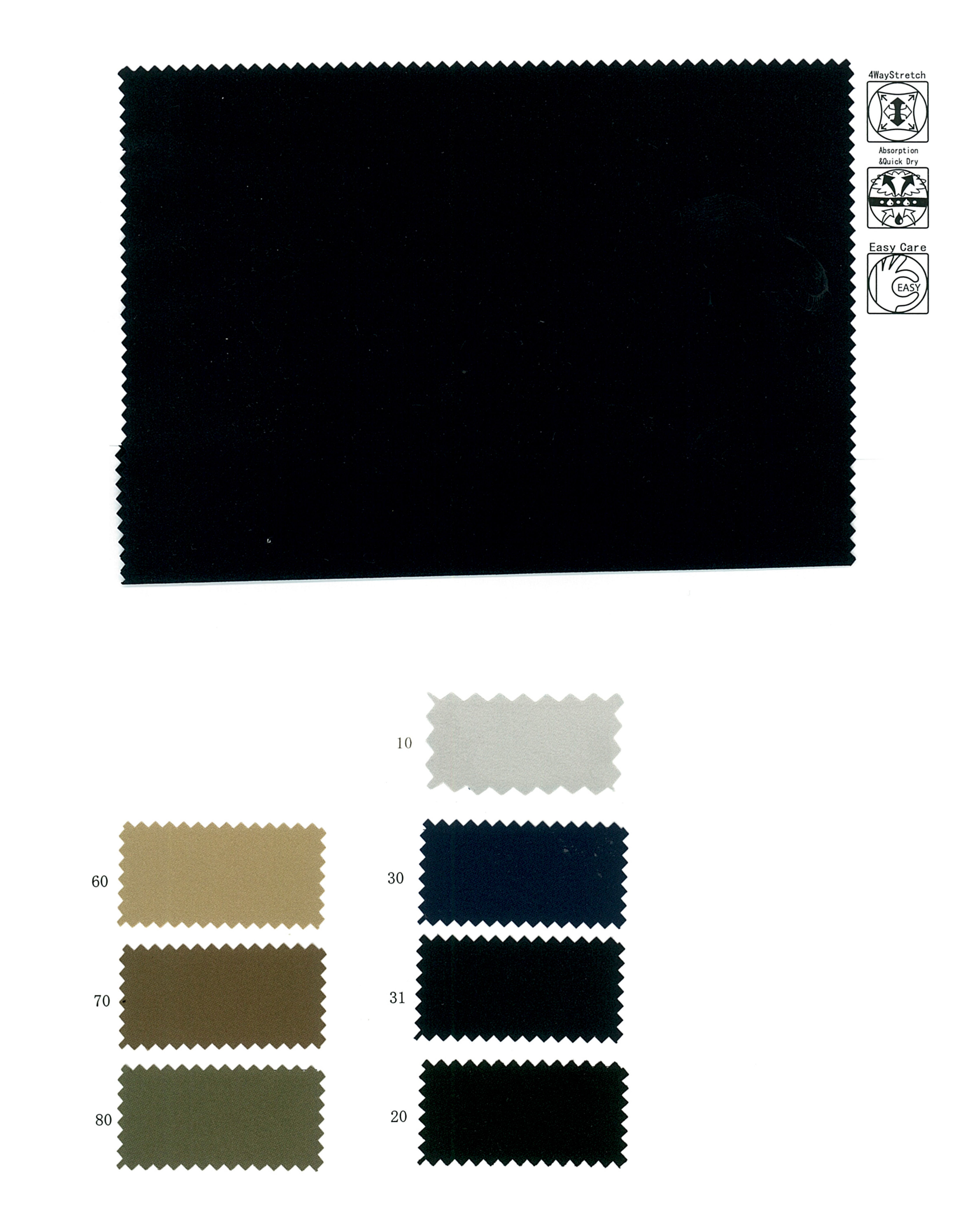Water Absorbent, Quick Dry, 4 Way Stretch, Crinkle Finished Twill (NFSW20190064)