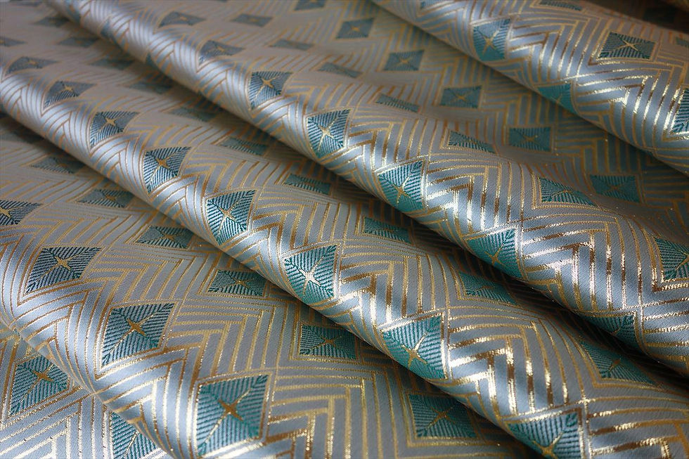 Thumbnail: SILK BROCADE WITH DIAMOND CONNECT MOTIFS