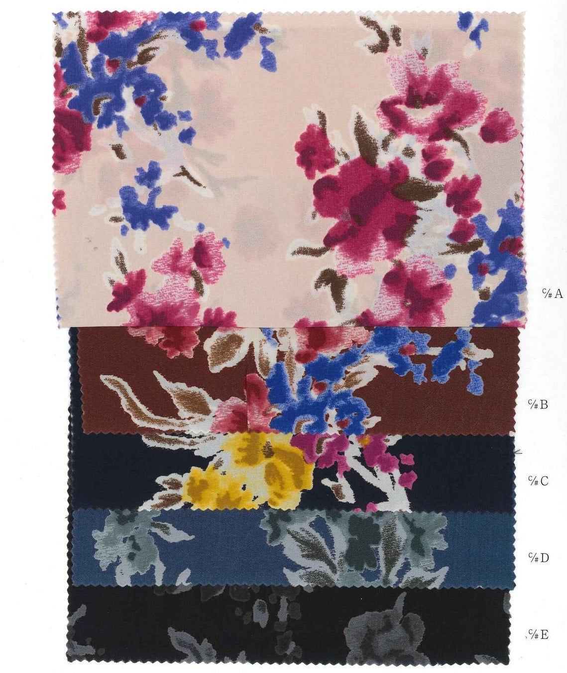 Vintage Look, Floral Printed Dechine (NF20220005 (D#HM-17)