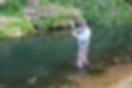 John hooked up on a rainbow trout in Northeast Iowa