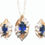 Thumbnail: Sapphire and Diamond Pendant Earring Set