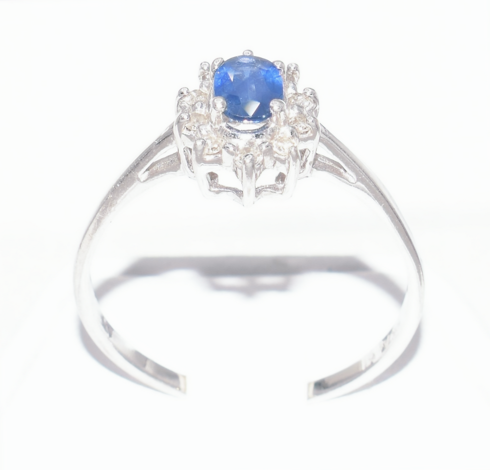 Oval Sapphire and Diamond Ring