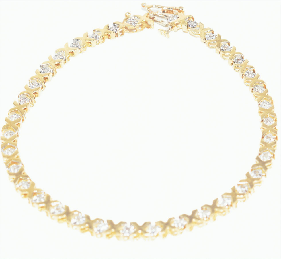 Diamond X Design Tennis Bracelet