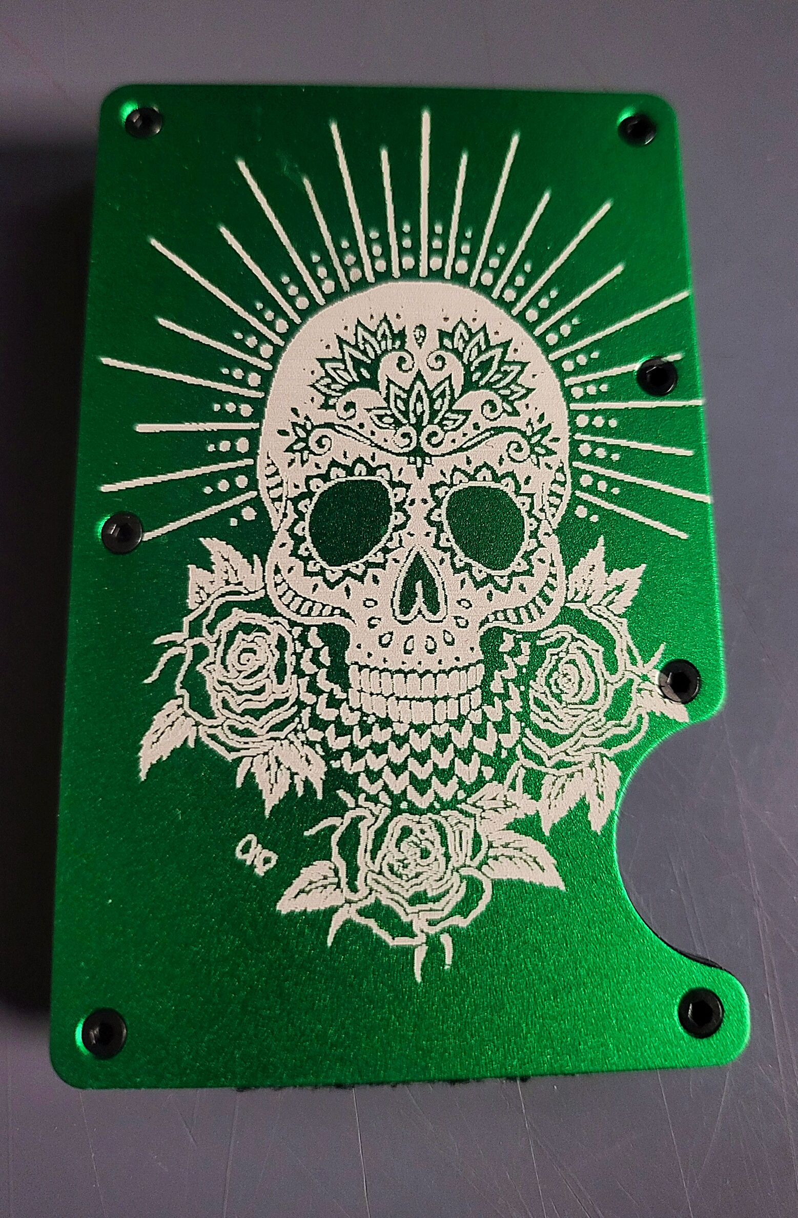 SUGAR SKULL  ROSE2 GREEN