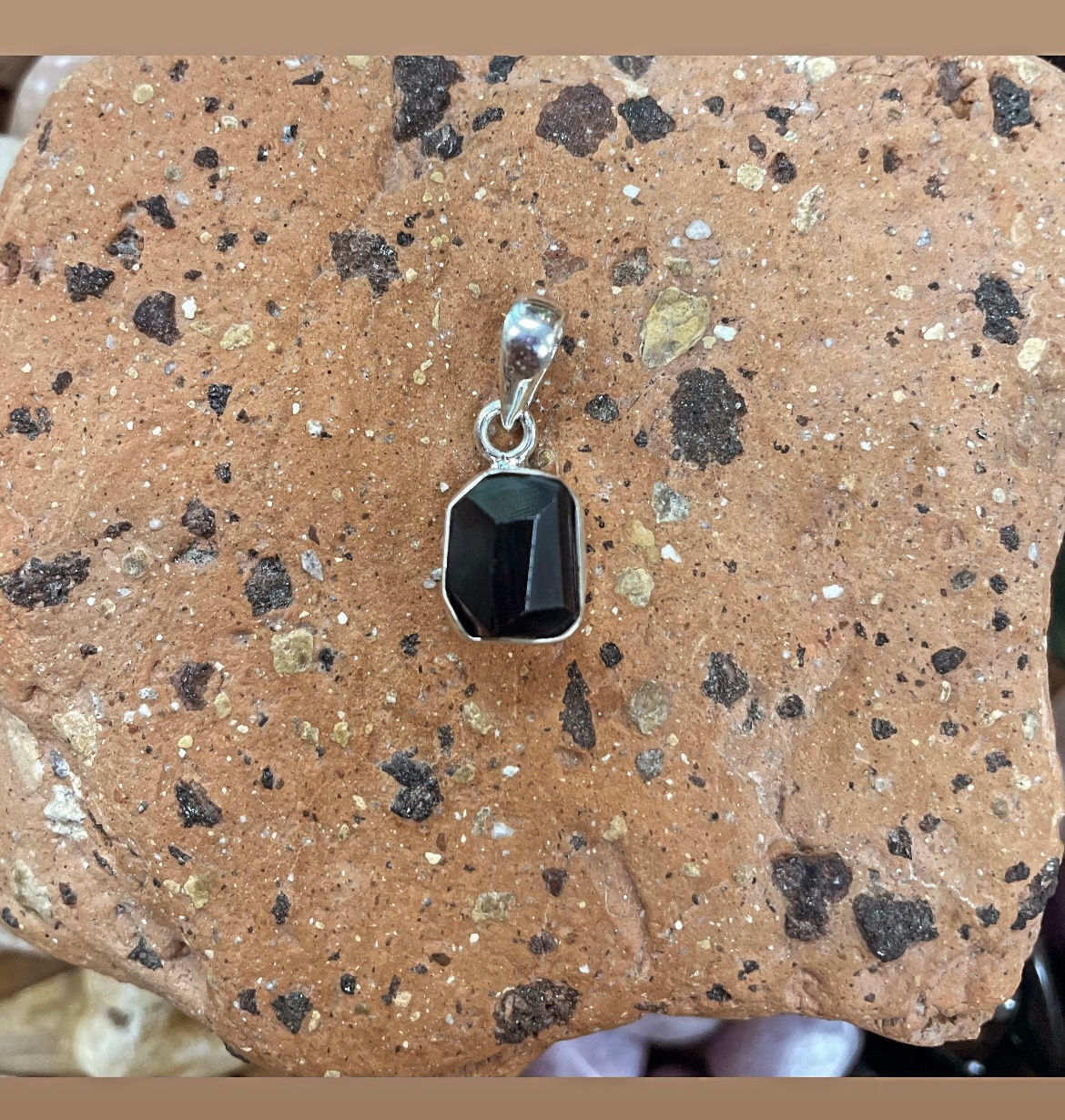 Pendentif Spinelle noir « Argent 925 »