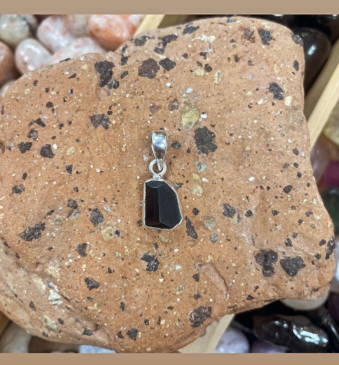 Pendentif Spinelle Noir « Argent 925 »