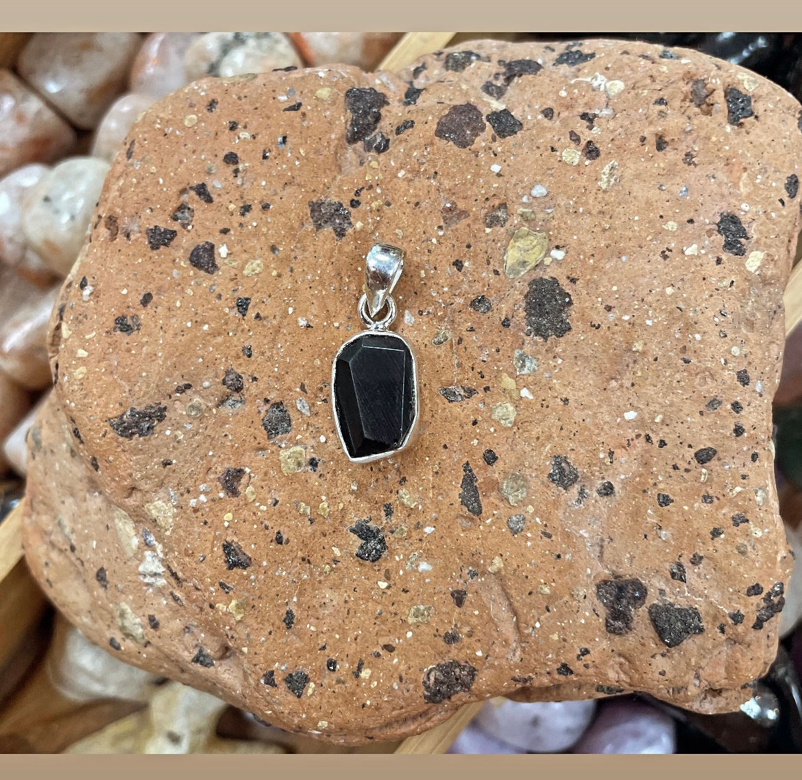 Pendentif Spinelle Noir « Argent 925 »