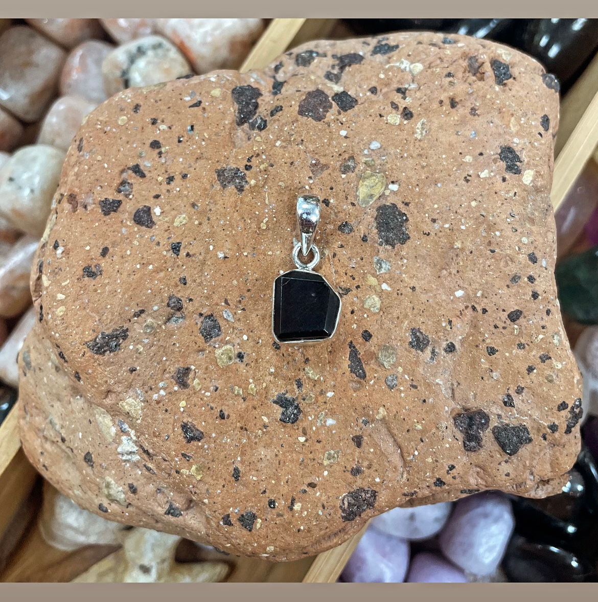 Pendentif Spinelle Noir « Argent 925 »