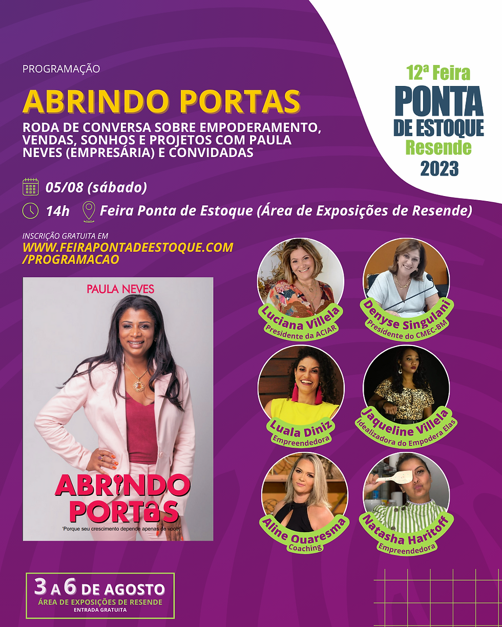 Abrindo Portas - Roda de Conversa sobre empoderamento, vendas, sonhos e projetos