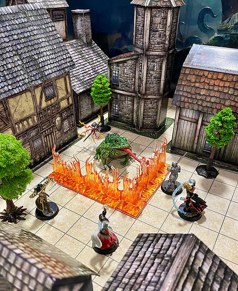 Dungeons and Dragons Party Fight Toad trapped by a firewall in City.jpg