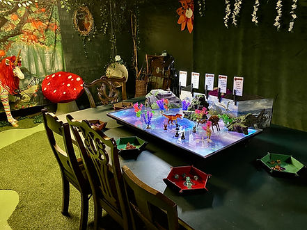 Fantastical decorated Feywild themed Dungeons & Dragons room at RPG Taverns