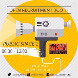 Hallo!!! Buat kamu yang mau gabung Kine Klub FISIP UNS, kita buka oprecnya sampai tanggal 12 Oktober