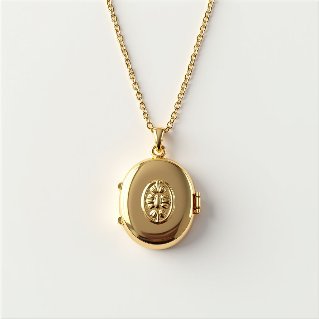 Goldene Halskette Locket