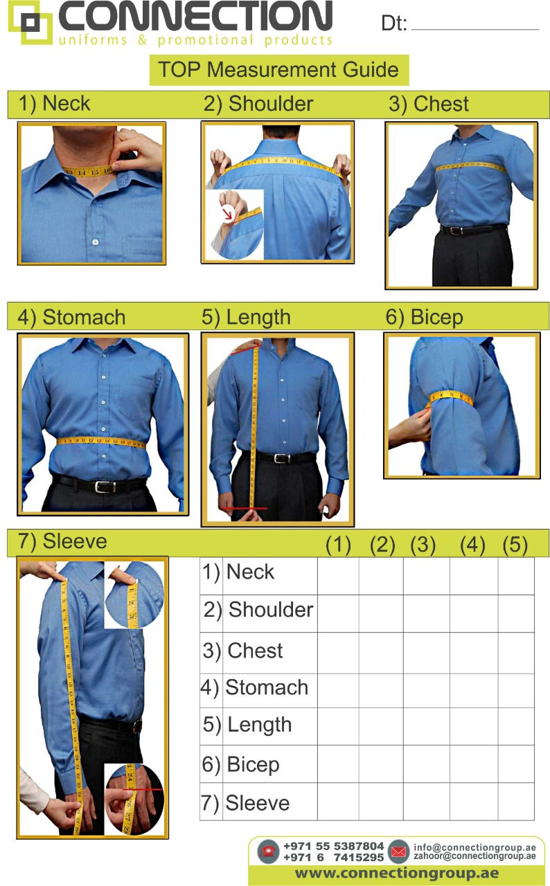 How to Take Uniform Measurement For Shirt- Connection Uniforms .jpg