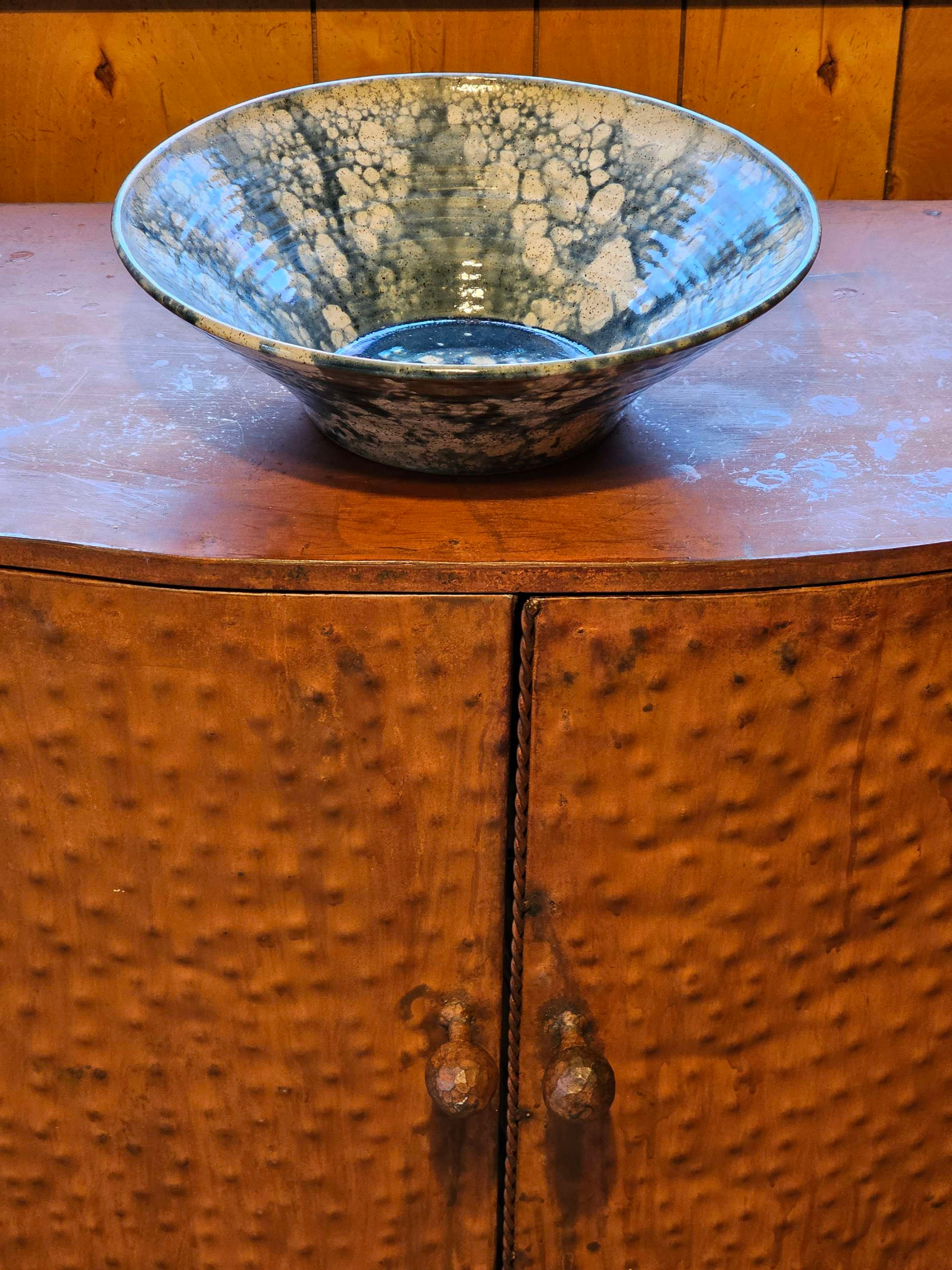 LG Blue Bubble Glazed Fruit Bowl