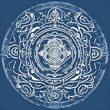 White image of a buddhist symbol on a blue background.jpg