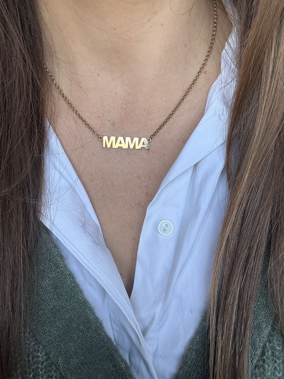 Thumbnail: Vintage 9ct Gold Mama Necklace (16")