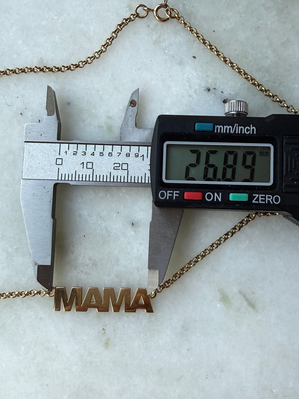 Thumbnail: Vintage 9ct Gold Mama Necklace (16")