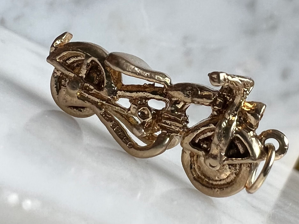 Thumbnail: Vintage 9ct Motorcycle Charm