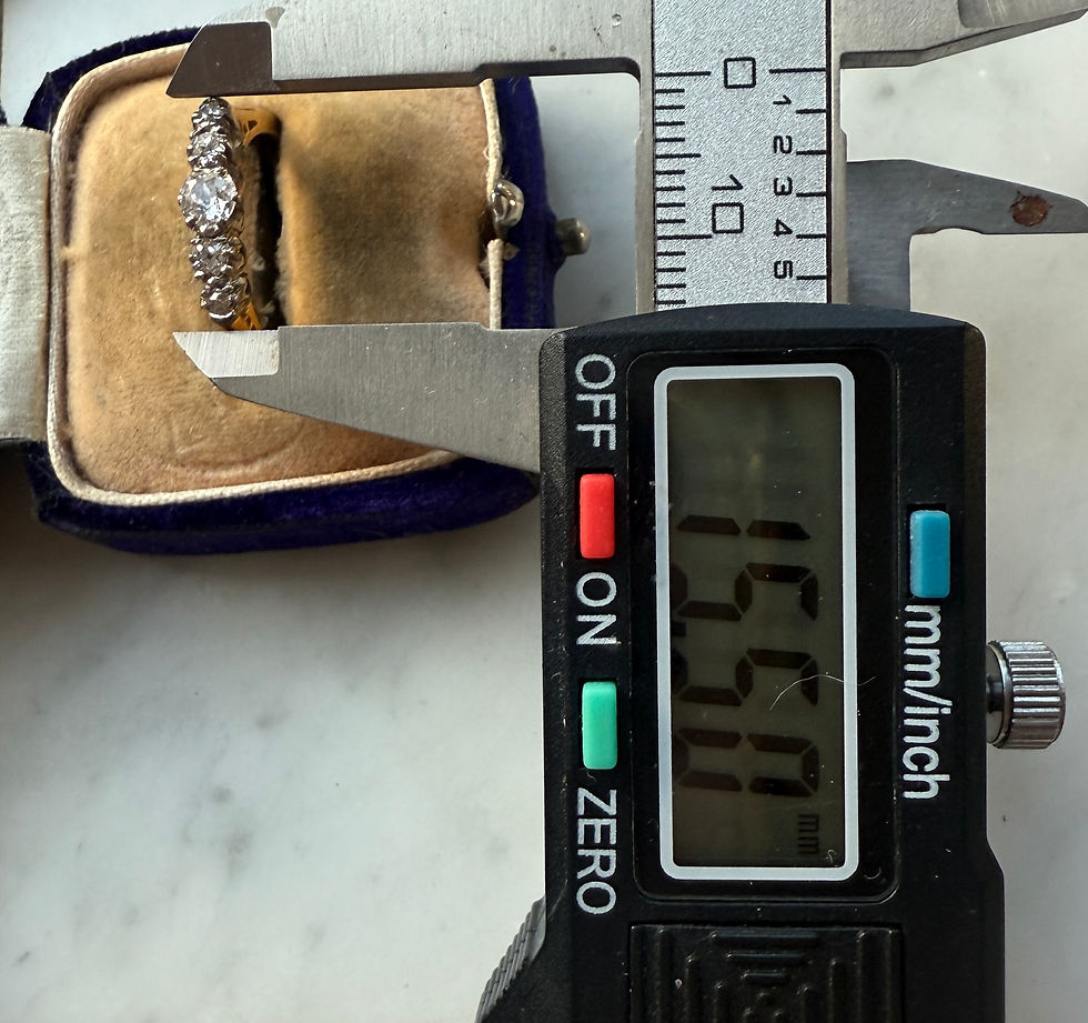 Thumbnail: Antique Old Cut Diamond 5-stone Ring (UK N 1/2)