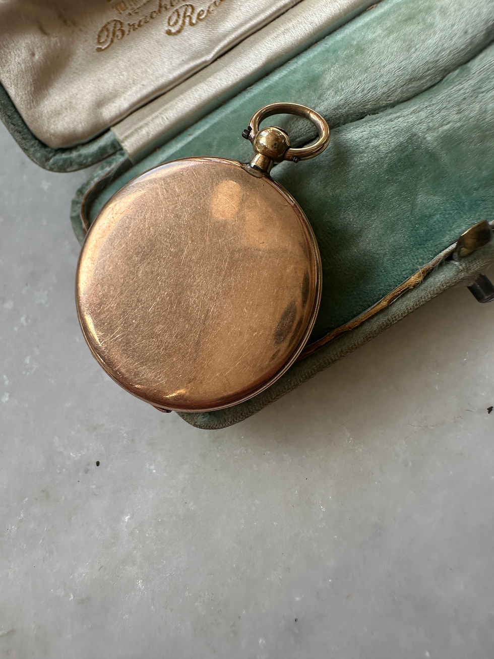 Thumbnail: Antique 9ct Gold Round Photo Locket