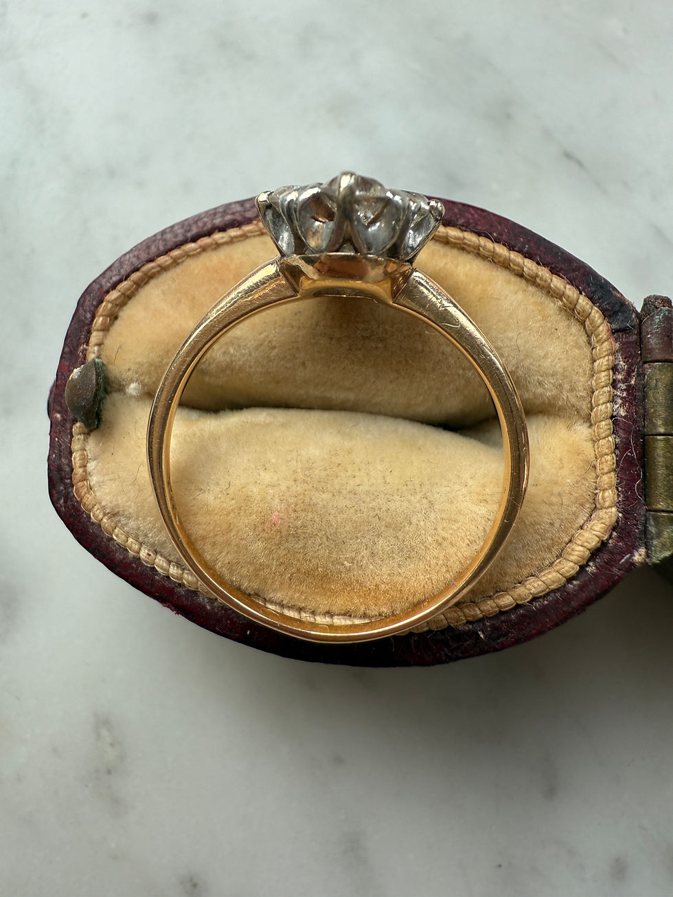 Thumbnail: Antique Old Cut Diamond Cluster Ring (UK N)