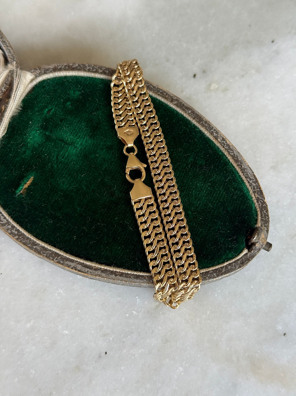 Thumbnail: 9ct Gold Flat Weave Bracelet