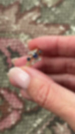Thumbnail: Antique (1905) Sapphire and Old Cut Diamond Ring (UK N 1/2)