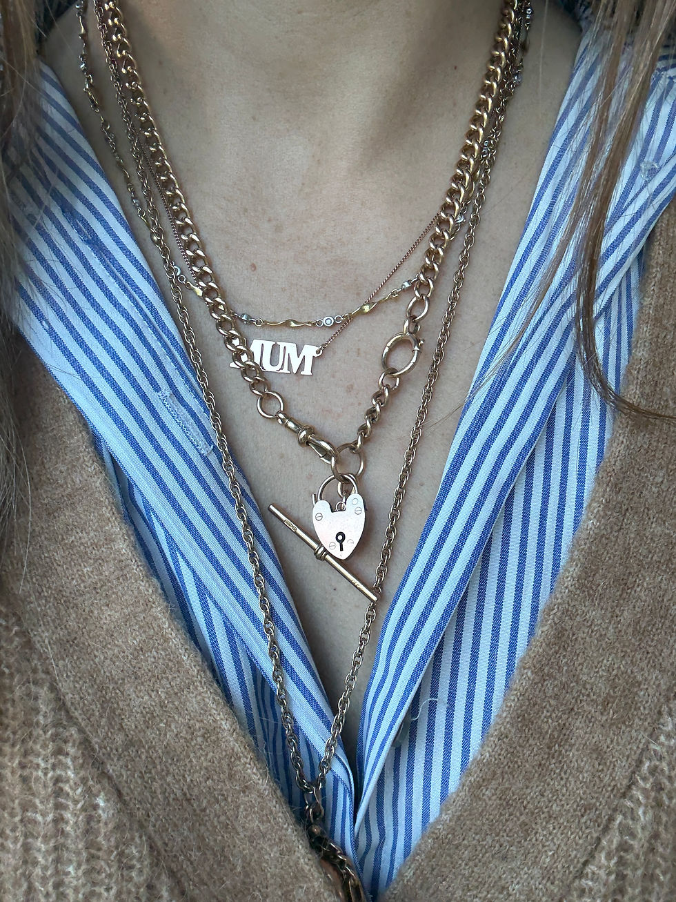 Thumbnail: 9ct Gold Heart Padlock