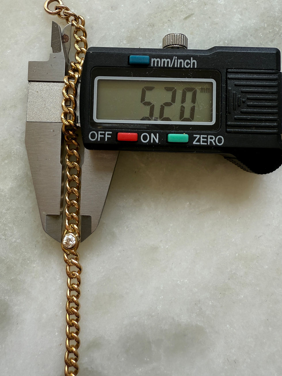 Thumbnail: Antique Old Cut Diamond 18ct Gold Curb Bracelet