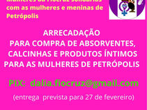 Participe da campanha de arrecadação de produtos íntimos para as mulheres de Petrólis, via Fiocruz