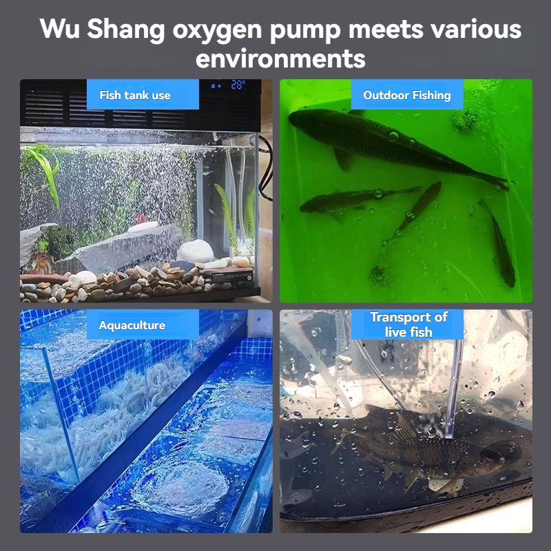 Thumbnail: 5W USB Rechargeable Oxygen Pump for Outdoor Fishing/Aquarium, Portable Aerator w