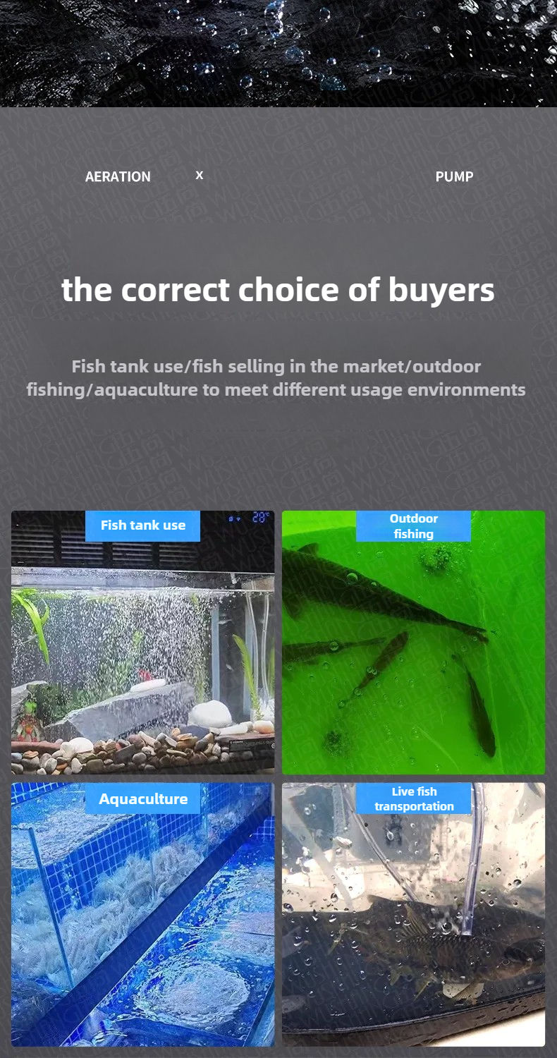 Thumbnail: 5W USB Rechargeable Oxygen Pump for Outdoor Fishing/Aquarium, Portable Aerator w