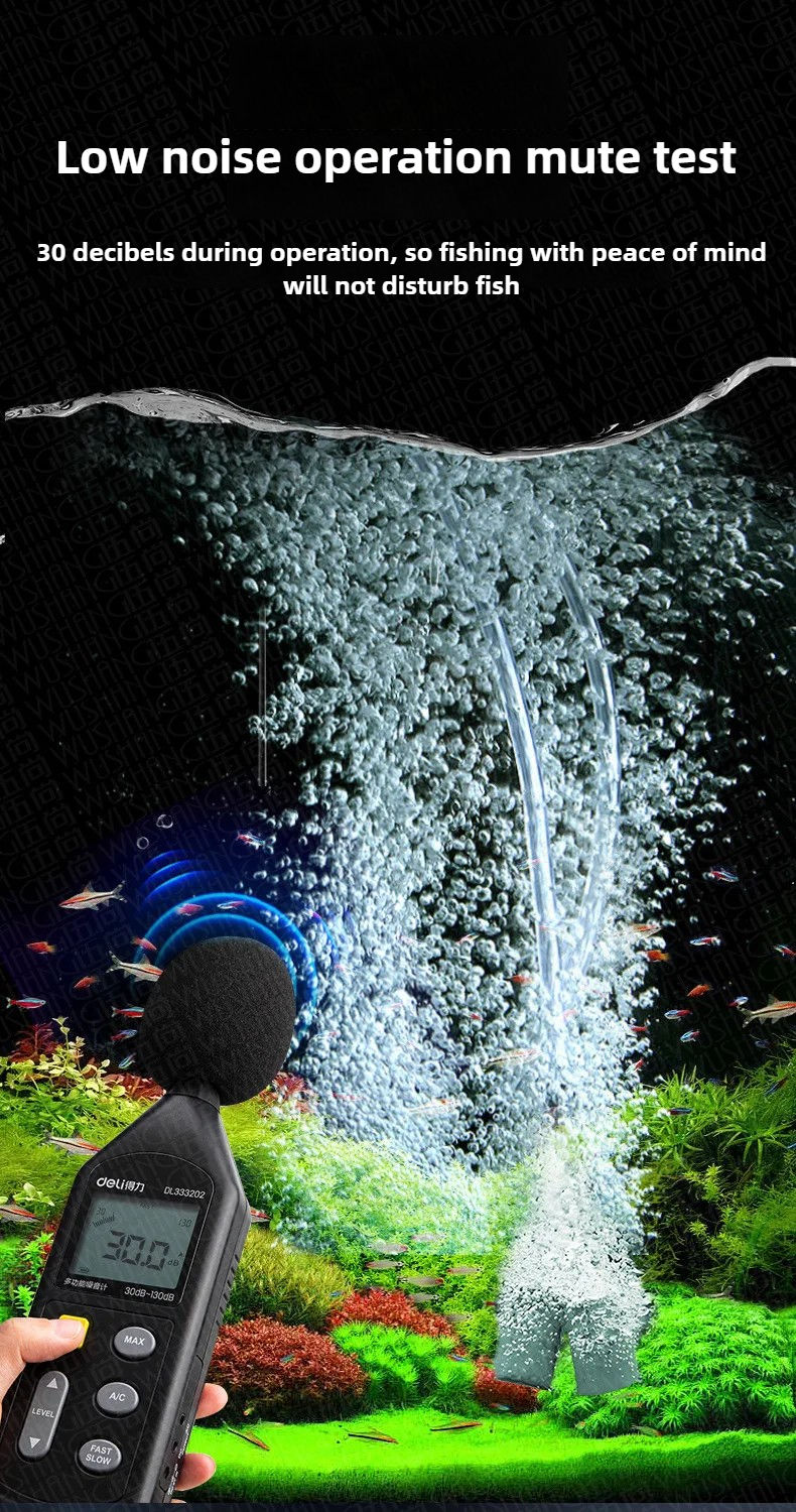 Thumbnail: 5W USB Rechargeable Oxygen Pump for Outdoor Fishing/Aquarium, Portable Aerator w