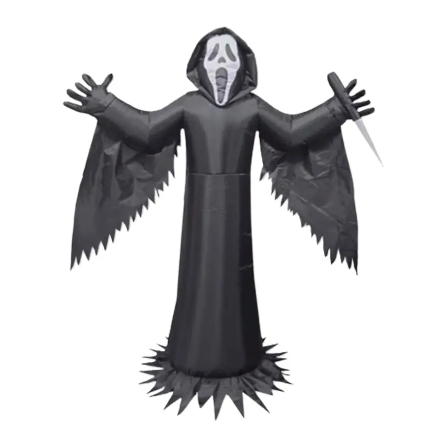 Thumbnail: Scream Ghost Face 12' Inflatable Yard Decoration