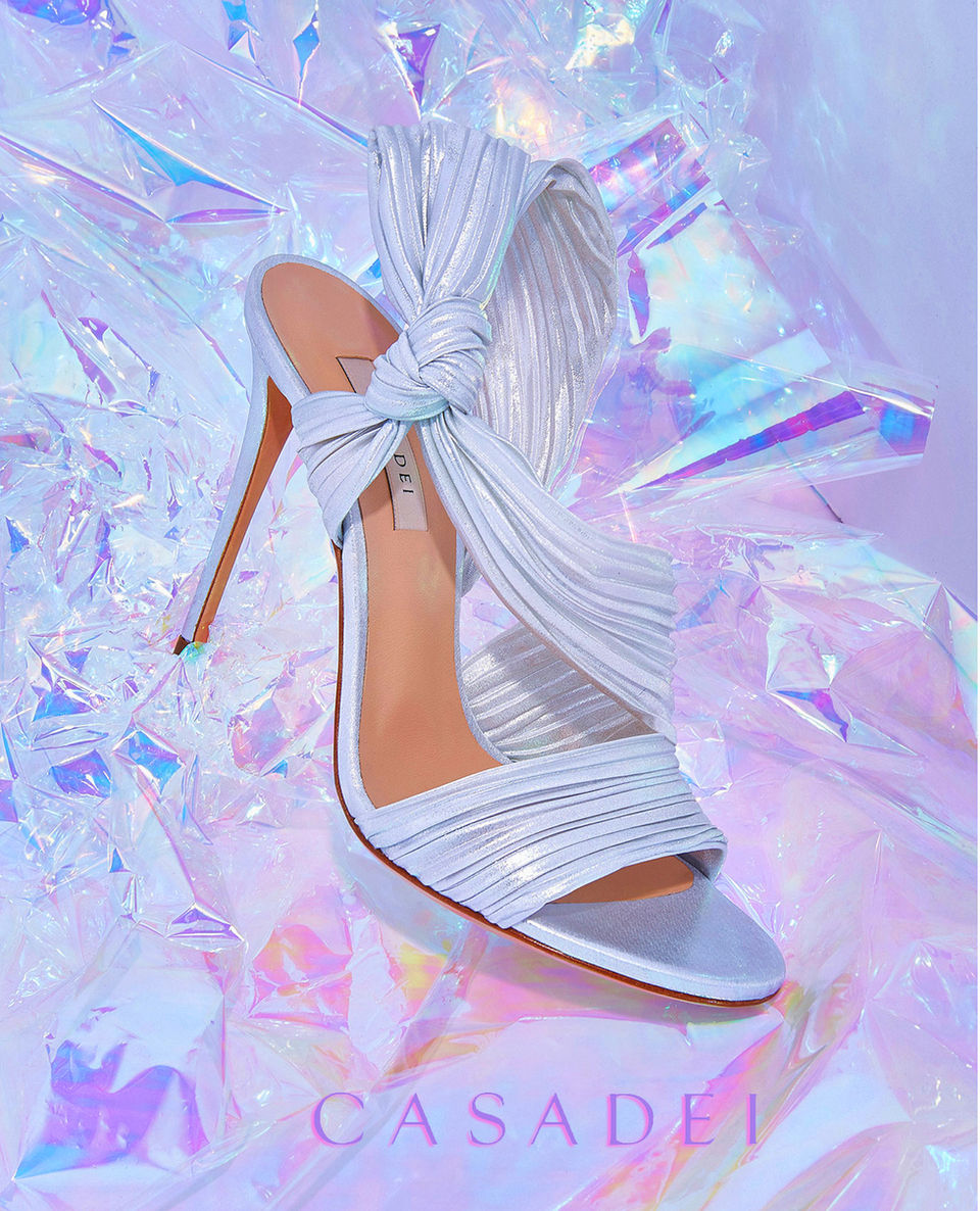 crunched plastic shoe still life