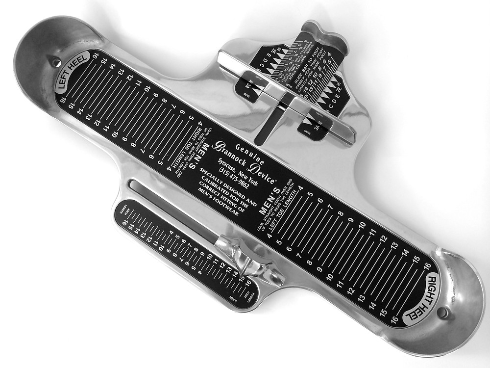 Brannock foot measuring device