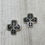 Thumbnail: Fleur De Lis Cross Earrings