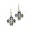 Thumbnail: Fleur De Lis Cross Earrings