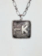 SS Square Brand Pendant