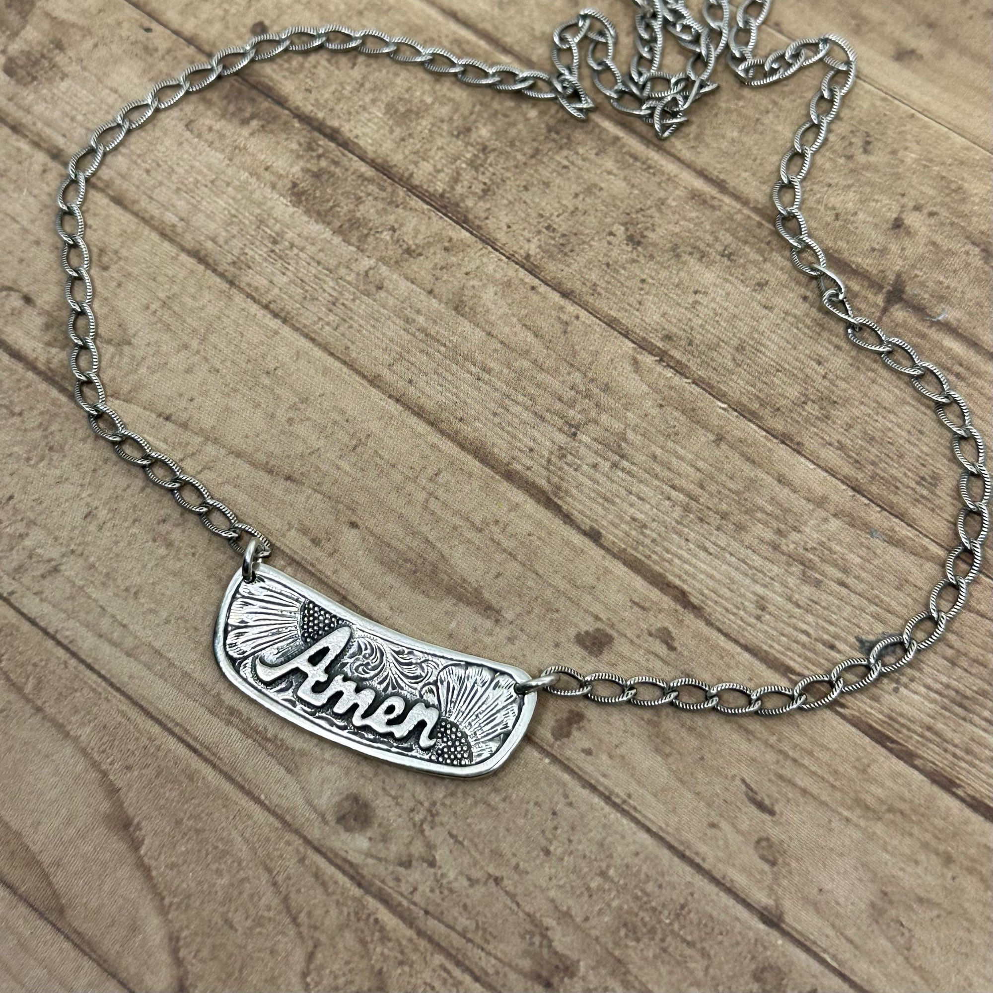 “Amen” Sterling Necklace